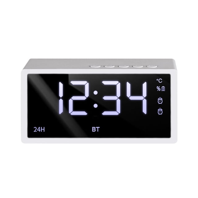Mirror Clock Bluetooth Audio Radio Student Alarm Clock Mini Card Small Speaker Desktop Audio