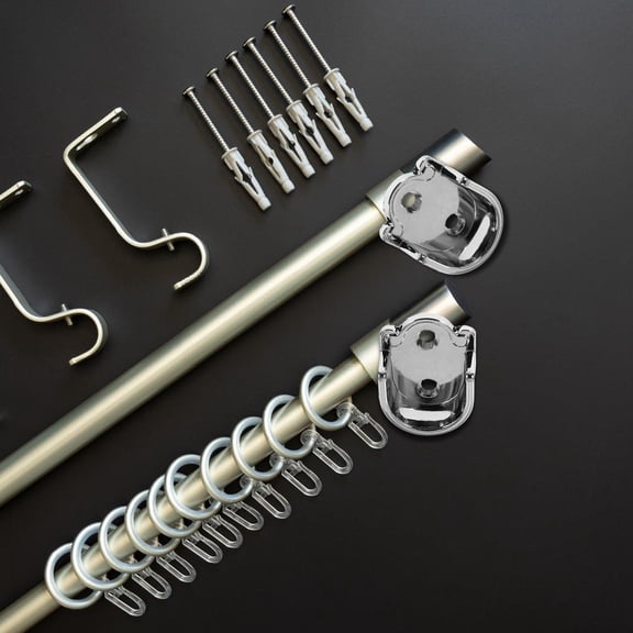 GAXIRE Stainless Steel Closet Rod Holders 2-Pack Wardrobe Support Brackets for Clothes Rods and Hanging Accessories