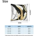 thumbnail image 3 of Black White and Gold Throw Pillow Covers 16x16 Set of 2, Abstract Modern Striped Pillow Case Outdoor Decor Cushion Case Decoration for Home Couch Chair Sofa, 3 of 8