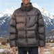 thumbnail image 1 of Ceisia Men's Stand Collar Warm Casual Jacket with Zipper Pockets Long Sleeve Gift Parka, 1 of 6