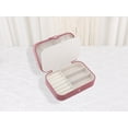 thumbnail image 6 of REGALWOVEN Jewelry Box for Women Girls Birthday Gifts, Small Portable Velvet Jewelry Organizer Case Storage Display Holder Pink, 6 of 7