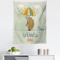 thumbnail image 1 of Saying Tapestry, Tightrope Walker Hedgehog Holding Handle Umbrella and Life is Always Text, Fabric Wall Hanging Decor for Bedroom Living Room Dorm, 5 Sizes, Multicolor, by Ambesonne, 1 of 1