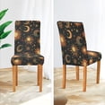 thumbnail image 3 of Yayeee 2 Pack Dining Chair Covers Stretch Parson Chairs Slipcovers Seat Protector, Sun Moon and Stars Pattern, 3 of 6