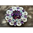 thumbnail image 5 of Set Of 32 Western Screw Back Concho Amethyst Ab Crystal Berry Saddle, 5 of 7