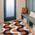 thumbnail image 3 of Linon Outdoor Washable Area Rug Collection, Orange and Pink, 3' x 5', 3 of 7