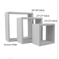 thumbnail image 3 of Repisas Flotantes Cuadradas Minimalistas Set premium Blanco, 3 of 3