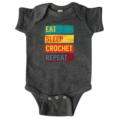 

Inktastic Crocheting Eat Sleep Crochet Repeat Gift Baby Boy or Baby Girl Bodysuit