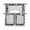 White, variant on White Letters Swag Curtains for Kitchen Modern Minimalist Style Sky Grey Valances for Windows Rod Pocket Small Window Treatment Short Topper for Cafe Bedroom Bathroom Living Room Decor 56x36 Inch