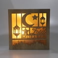 thumbnail image 4 of LASSER BAIRAM Colgante de pared Decoración de la pared Decoraciones de madera LED LETRAS LETRAS CRESCENT MOON STAR HUELGO DE DISEÑO DE DISEÑO EVENTOS DE Partido AweSitey HA012621-00, 4 of 7