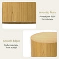 thumbnail image 3 of Nesting Coffee Table Set of 2, Round Wooden Coffee Tables Modern Circle End Table Side Table for Small Spaces Living Room, Bedroom, Balcony, Office, Wood Color, 3 of 7