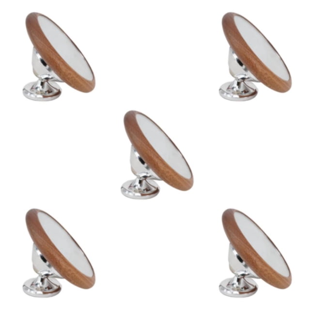 Thinsony Miroir Réfléchissant Élégant pour l'Observation de la Fréquence, Lentille Noyer Argentée, Style A, Ensemble de 5