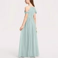 thumbnail image 4 of Cold Shoulder Junior Bridesmaid Dress Pleated Chiffon Flower Girls Dresses for Formal Wedding Pageant Party Gown 3-14T, 4 of 5