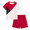 Red, variant on Arshiner Toddler Boy Summer Clothes Outfits Kids Colorblock Short Sleeve T-shirt Shorts Set