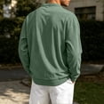 thumbnail image 6 of Daiosportswear Men's Casual Henley Shirts Collarless Roll-Up Long Sleeve Button Down Waffle T Shirt Green XXXL, 6 of 7