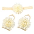 thumbnail image 1 of 3 Pcs Bandeau Fleuri pour Bébé Fille, Bandeau en Tissu pour Cheveux, 1 of 8