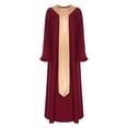 thumbnail image 3 of RUNQHUI Women’s Choir Robe Roman Cassock Flared Long Sleeves Pulpit Robe and Pastor Burgundy L, 3 of 7