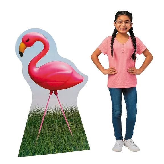 28 1/4" x 48" Flamingo Party Cardboard Cutout Stand-Up