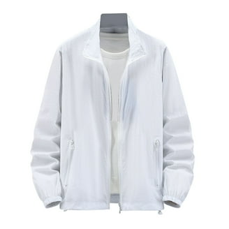 Holloyiver Men Zipper Casual Solid Stand Collar With Long Sleeved