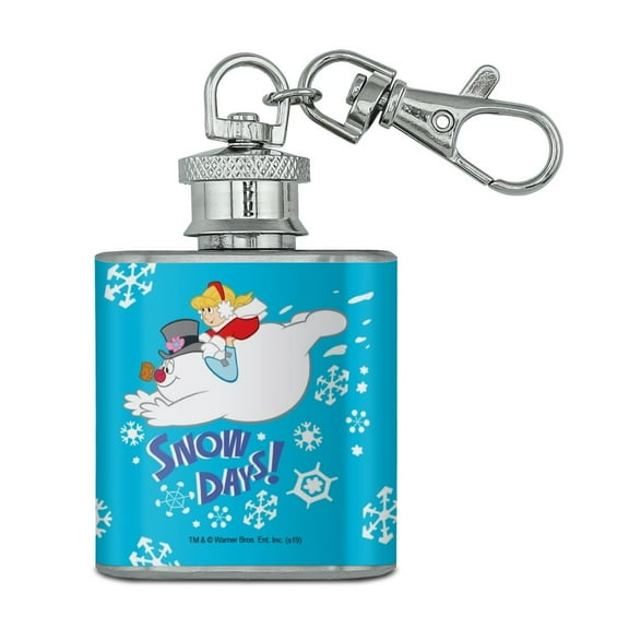 Frosty the Snowman Snow Days Stainless Steel 1oz Mini Flask Key Chain