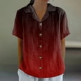 thumbnail image 2 of Women's Summer Short Sleeve Crewneck T-Shirt Tops Blouses Tees Loose Fit Casual Daily Wear Solid Color Soft Breathable Fashion Essential Gift for Women | CSEONE,Wine XL, 2 of 8