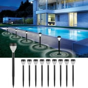 Limited Time Deal Iumwxz 10 Pcs Solar Lights Outdoor Water Resitant LED Lighting Solar Powered Outdoor Lights Solar Garden Lights for Patio Yard Patio Lights Outdoor Decor