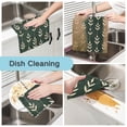 thumbnail image 2 of Yayeee 6 Pack Kitchen Dish Cloths Set for Washing Soft Drying Absorbent Microfiber Towels, Green Plants, 2 of 9