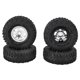 thumbnail image 2 of Llantas de goma de 1 pulgada, llantas de aleación de aluminio aptas para Axial SCX24 90081 AXI00001 AXI00002 1/24, 4 Uds., 2 of 8