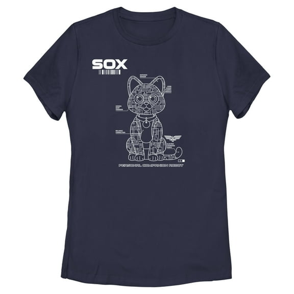 Women's Lightyear Sox Blueprint Graphic Tee Navy Blue Medium