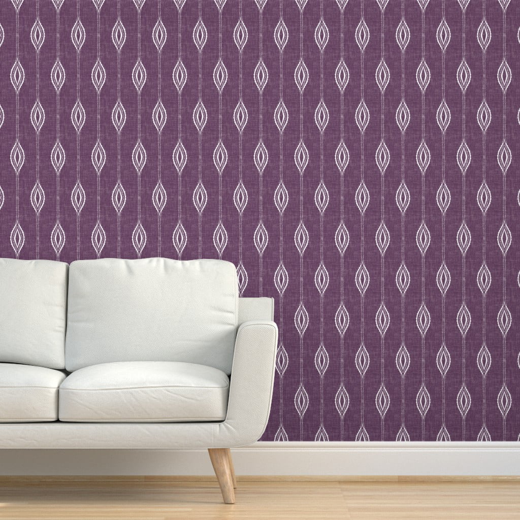 Removable Wallpaper Swatch - Classic Diamond Pattern White On Eggplant Purple Custom Pre-pasted Wallpaper by Spoonflower Removable Wallpaper Swatch - Classic Diamond Pattern White On Eggplant Purple Custom Pre-pasted Wallpaper by Spoonflower