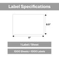 thumbnail image 4 of SSBM 8.5" x 11" - 1000 Sheets, Laser Sheet Labels White,  Ideal for Laser or Inkjet Printers for Packaging, Shipping - Full Page Label, 4 of 8