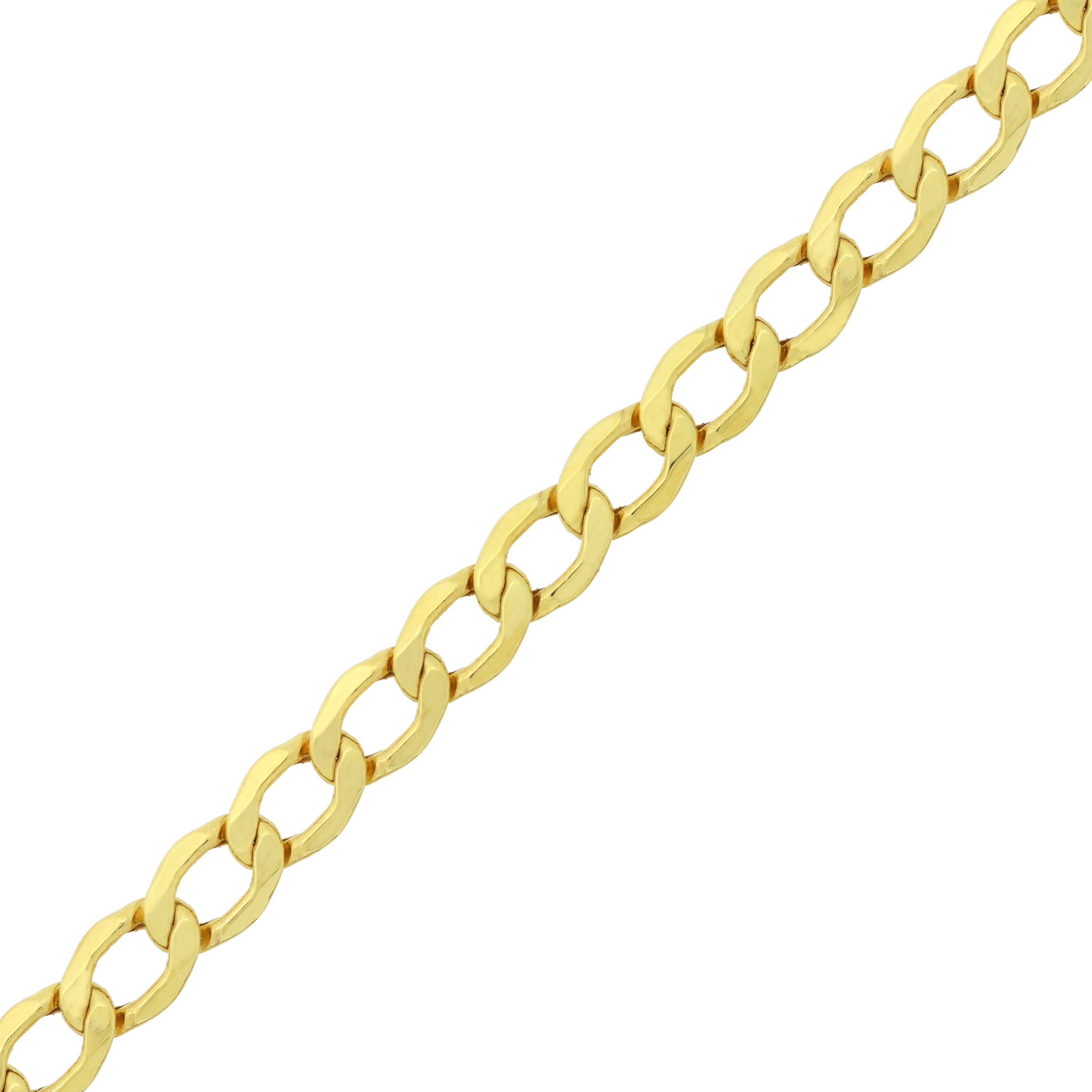 Brilliance Fine Jewelry 10K Yellow Gold Curb Cuban Chain Necklace, 24"