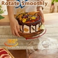 thumbnail image 4 of Yangbaga Glass Cake Stand with Lid,11in Wooden Rotating Cake Stand with Dome Cover, Cake Plate Display Server Tray for Birthday Kitchen Party Baking Gifts, 4 of 6