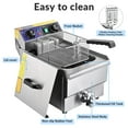thumbnail image 5 of WeChef 11.7L Commercial Electric Deep Fryer Restaurant Countertop Fryer with Timer Drain, 5 of 11