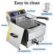 WeChef 11.7L Commercial Electric Deep Fryer Restaurant Countertop Fryer with Timer Drain