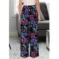 thumbnail image 3 of Women's Stretchy Wide Leg Palazzo Lounge Pants Casual Comfy High Waist Palazzo Pants, 3 of 8