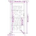 thumbnail image 2 of vidaXL Garden Gate Anthracite 105x205 cm Steel Bamboo Design, 2 of 5