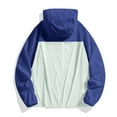 thumbnail image 6 of Fengqque Men's UPF 50+ Sun Protection Hoodie Jacket Zip Up Lightweight Long Sleeve Color Blocked UV Fishing Shirts Quick Dry Zip Pockets Dark Blue XXL(XXL), 6 of 6