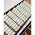 thumbnail image 3 of Sage Green Striped Stair Treads for Wooden Steps Indoor Runner Rug Carpet, Modern Farmhouse Sage Green White Stripes 7 Pieces Peel and Stick Staircase Step Treads Covers Washable Door Mats 30"x8", 3 of 5