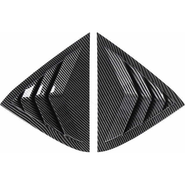 ZOUSSIQI Rear Side Window Louver Privacy Reduce Temperature Air Vent Shade Cover for Fiesta MK7 7.5 2008-2017 (Carbon Fiber Style) CA919-51620