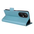 thumbnail image 3 of For Huawei Enjoy 80 Case with Wrist Strap Litchi Texture PU Leather Wallet Phone Cover - Dark Blue, 3 of 5