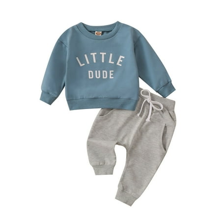 

alcepopk Toddler Girls Clothes 2T 3T 4T 5T Fall Outfits Baby Pullover Sweatshirt & Pants Set Kids Winter Sweatsuit(Blue 12-18 M)