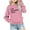 Pink, variant on Uxgjfwu Size 6 Shirts Girls Crewneck Oversized Sweatshirt Kids Fashion Long Sleeve Pullover Tops 1-12 Years