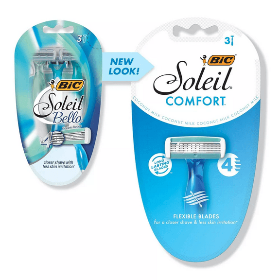 Bic Soleil Bella Comfort Disposable & Flexible Razor Blades ,Women, 3 ct