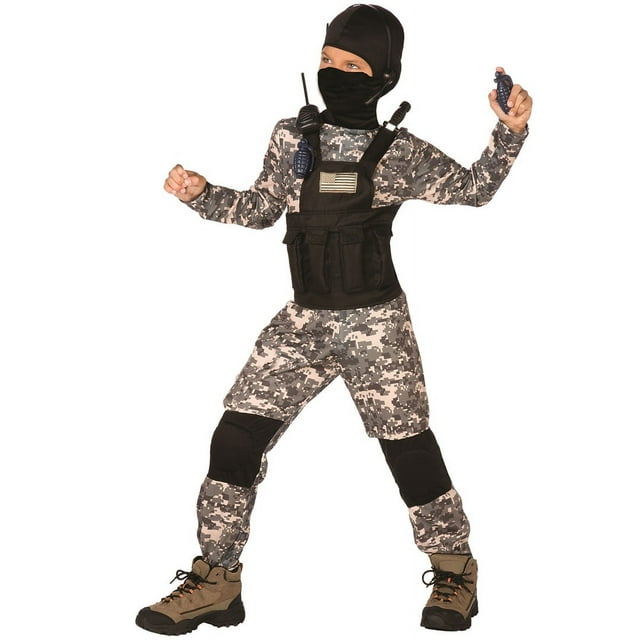 Navy Seal Camo Boy Costume Size M (8-10)