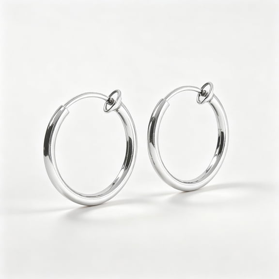 DESIGNICE Stainless Steel Men's Earrings for Daily Use Silver Color 2 5*10mm Studs Easy to Match Any Style
