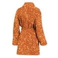 thumbnail image 2 of Orange (Not Real) Glitter Women Bathrobe One Size Univeral Fits Fashion Lightweight Plush Fleece Long Robe For Women, 2 of 3