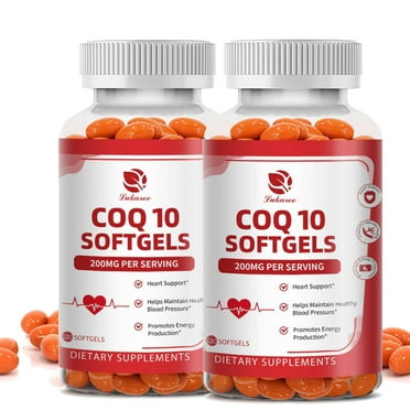 (2 Pack)CoQ10 200 mg Softgels Support Heart Health Vegan Dietary Supplements,120 Ct