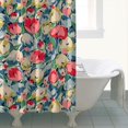 thumbnail image 4 of Pioneer Flower Floral Print Pattern Shower Curtain 72"x84" ,Bathroom Decorative Shower Curtains Set with 12 Hooks,Modern Waterproof Washable Shower Curtain, 4 of 6