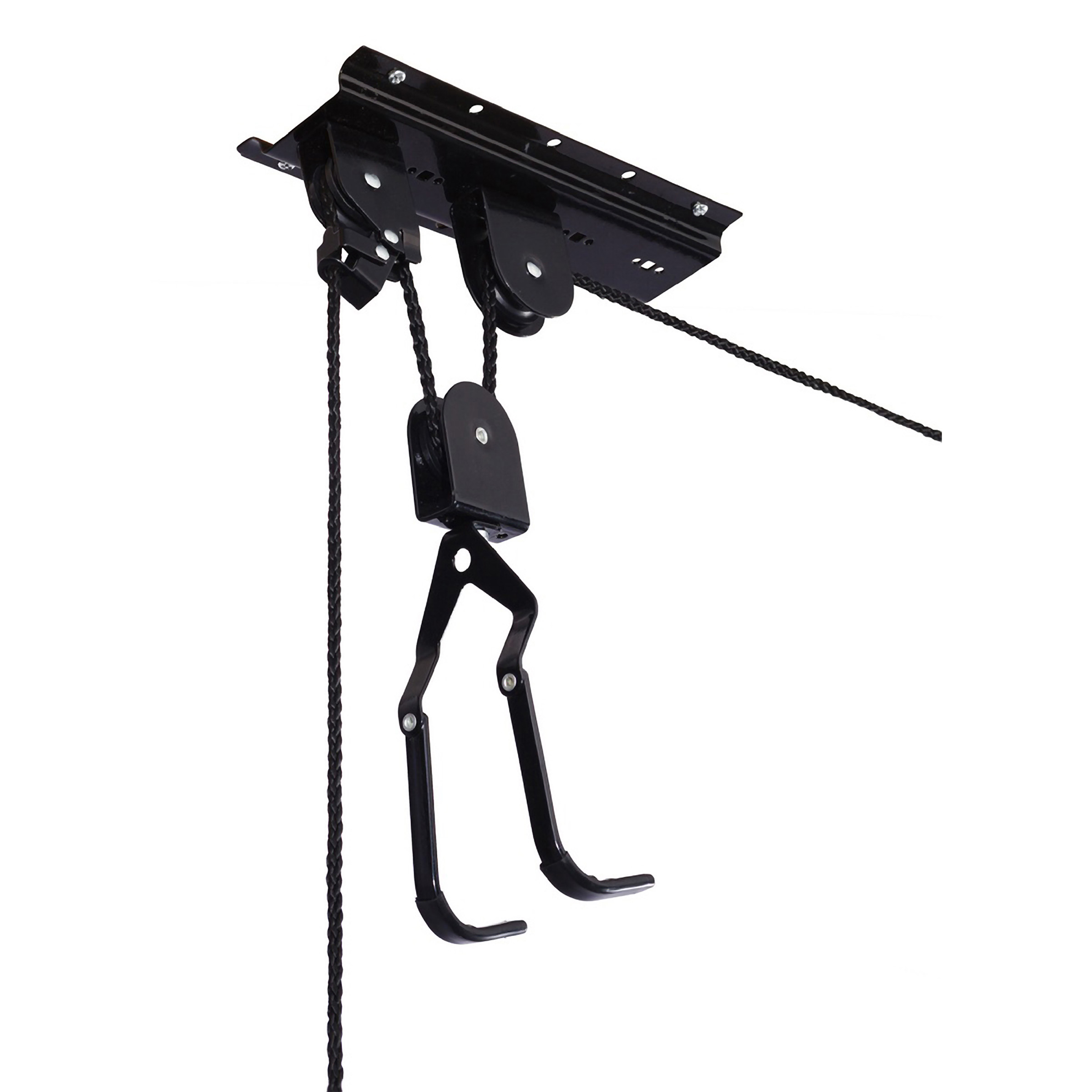 Bike Hanger ? Overhead Hoist Pulley System with 100lb Capacity for Bicycles or Ladders ? Secure Garage Ceiling Storage by Rad Cycle - image 3 of 8