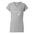 thumbnail image 2 of Wild Bobby, Mommy to Be Pregnancy Reveal Gift Parents to Be, Pop Culture, Women Standard V-Neck Tee, Heather Grey, Small, 2 of 3